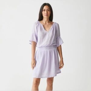 Michael Stars Light Lavender Gauze V-Neck Dress sizes